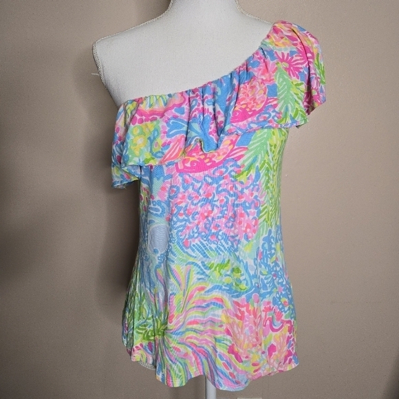 Lilly Pulitzer Neveah One Shoulder Top - Picture 1 of 6